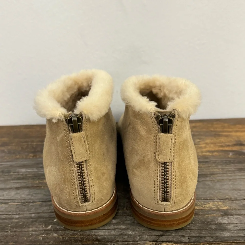 Eileen Fisher Drift Shearling Bootie in Suede Size 8